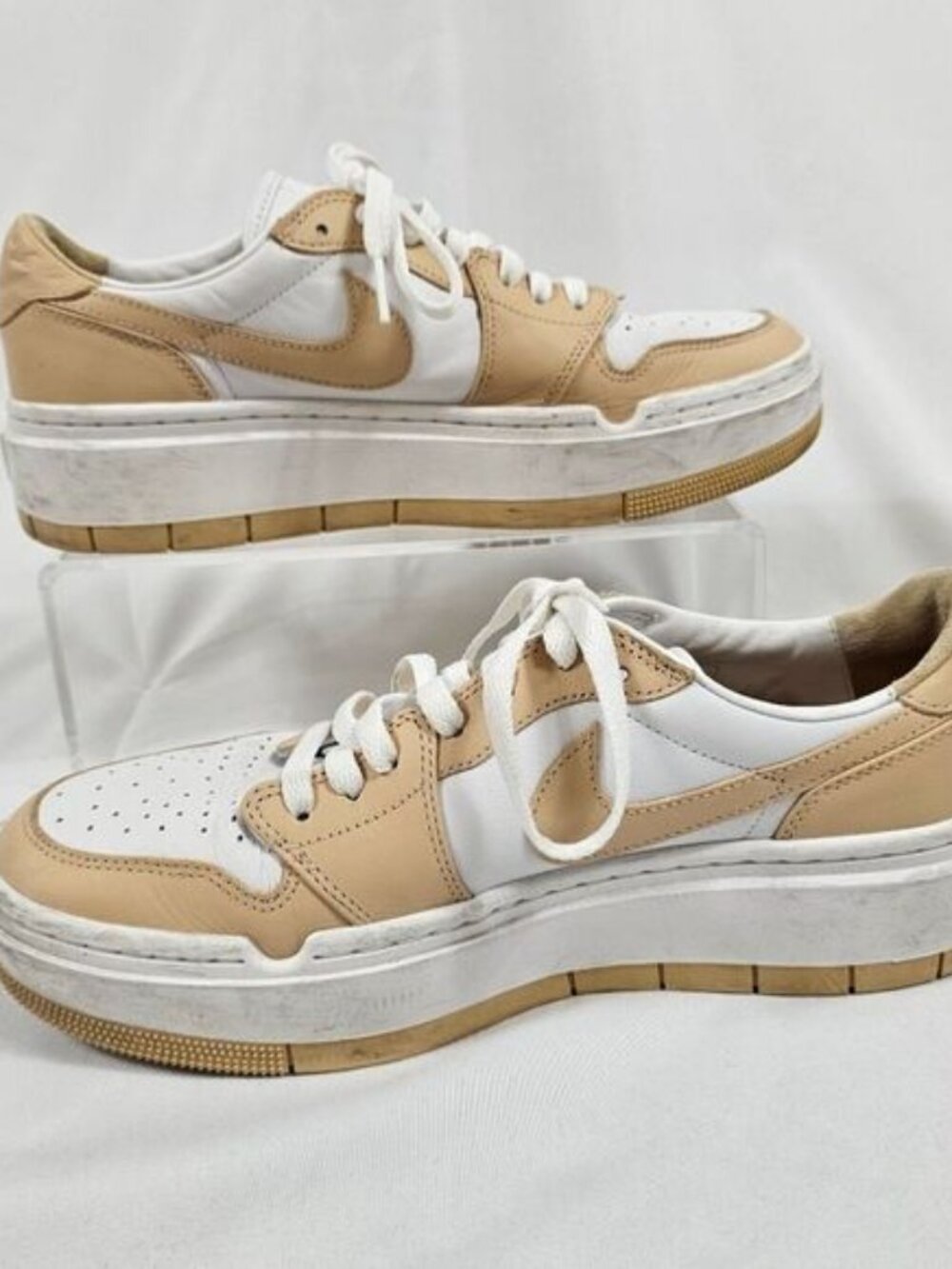 Nike Air Jordan 1 Elevate Low Sneakers In White Onyx - Size 11